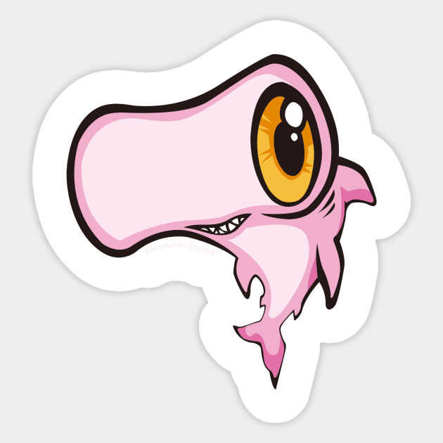 Wallace the Hammerhead Sticker by Shanimation